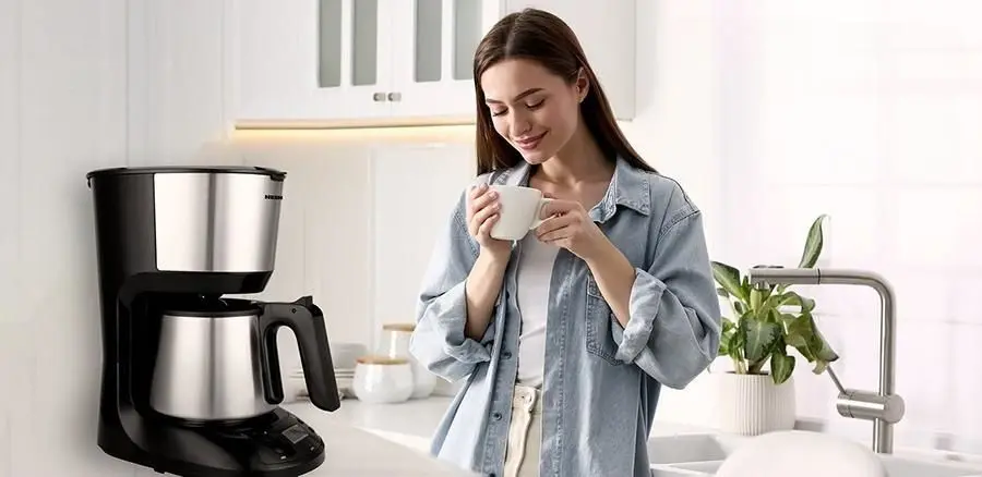 Кофеварка Heinner Armoure HCM-D750SSBK (Inox/Black) - 2