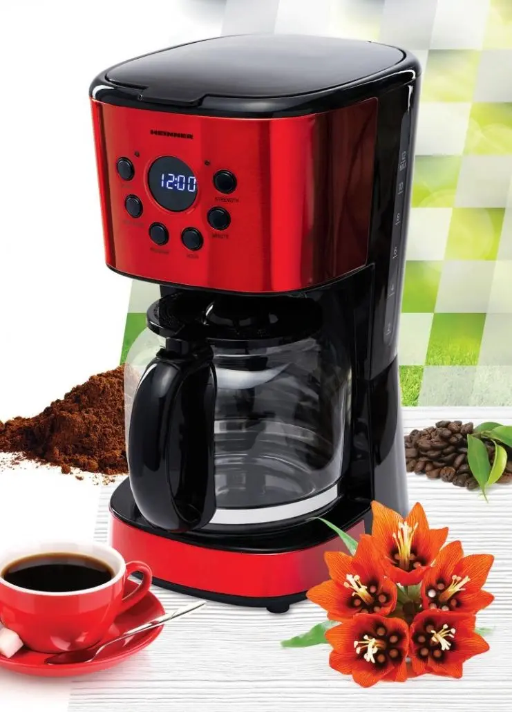 Кофеварка Heinner HCM-1500RDIX (Red/Black) - 5