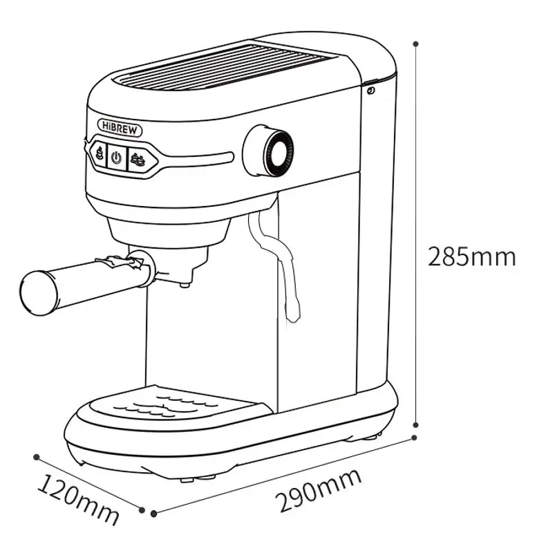 Кофемашина Hibrew H11 (Silver/Black)