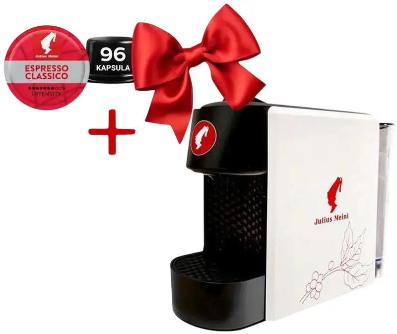 Aparat de cafea Julius Meinl Barista Mini + cafea Espresso Classico (White)