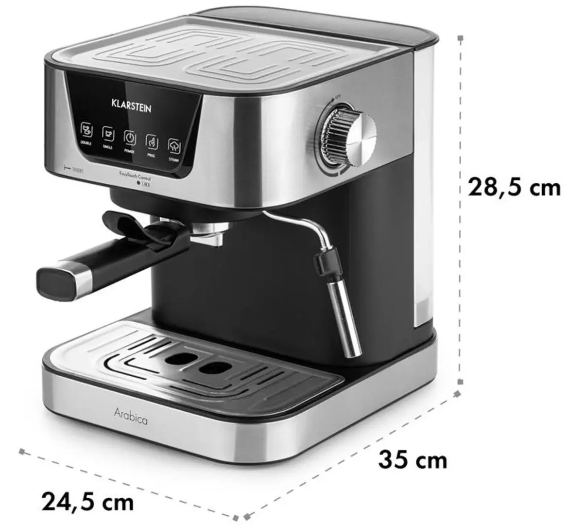 Aparat de cafea Klarstein Arabica (Inox/Black)