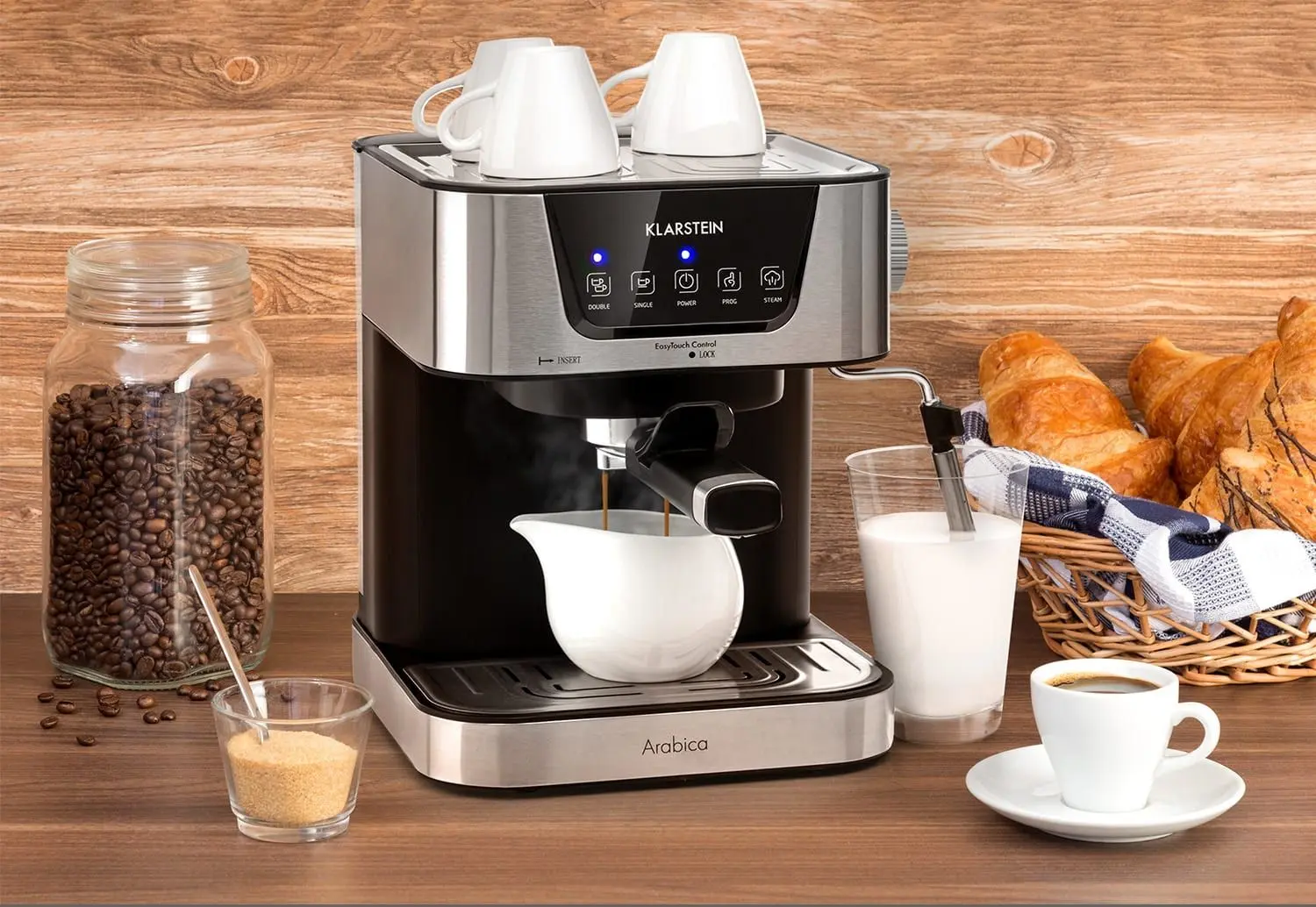 Aparat de cafea Klarstein Arabica (Inox/Black)