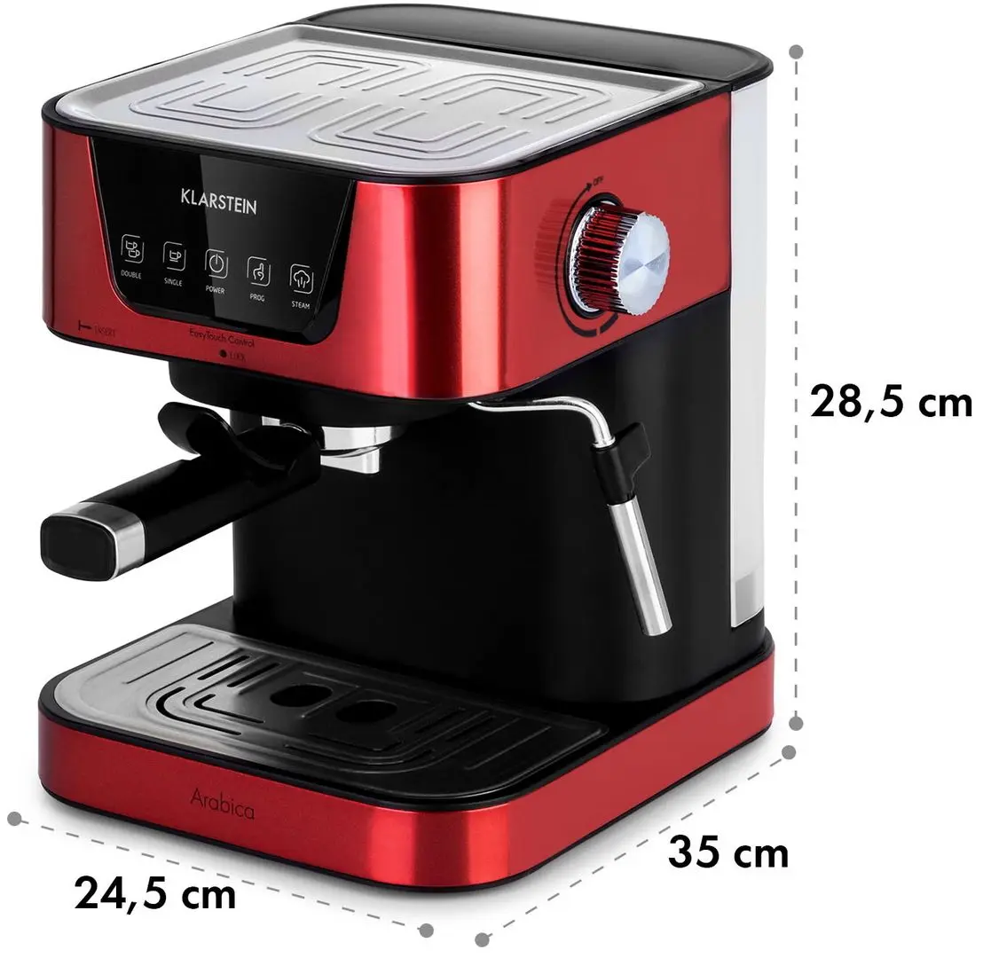 Aparat de facut cafea Klarstein Arabica (Red/Black) - 3
