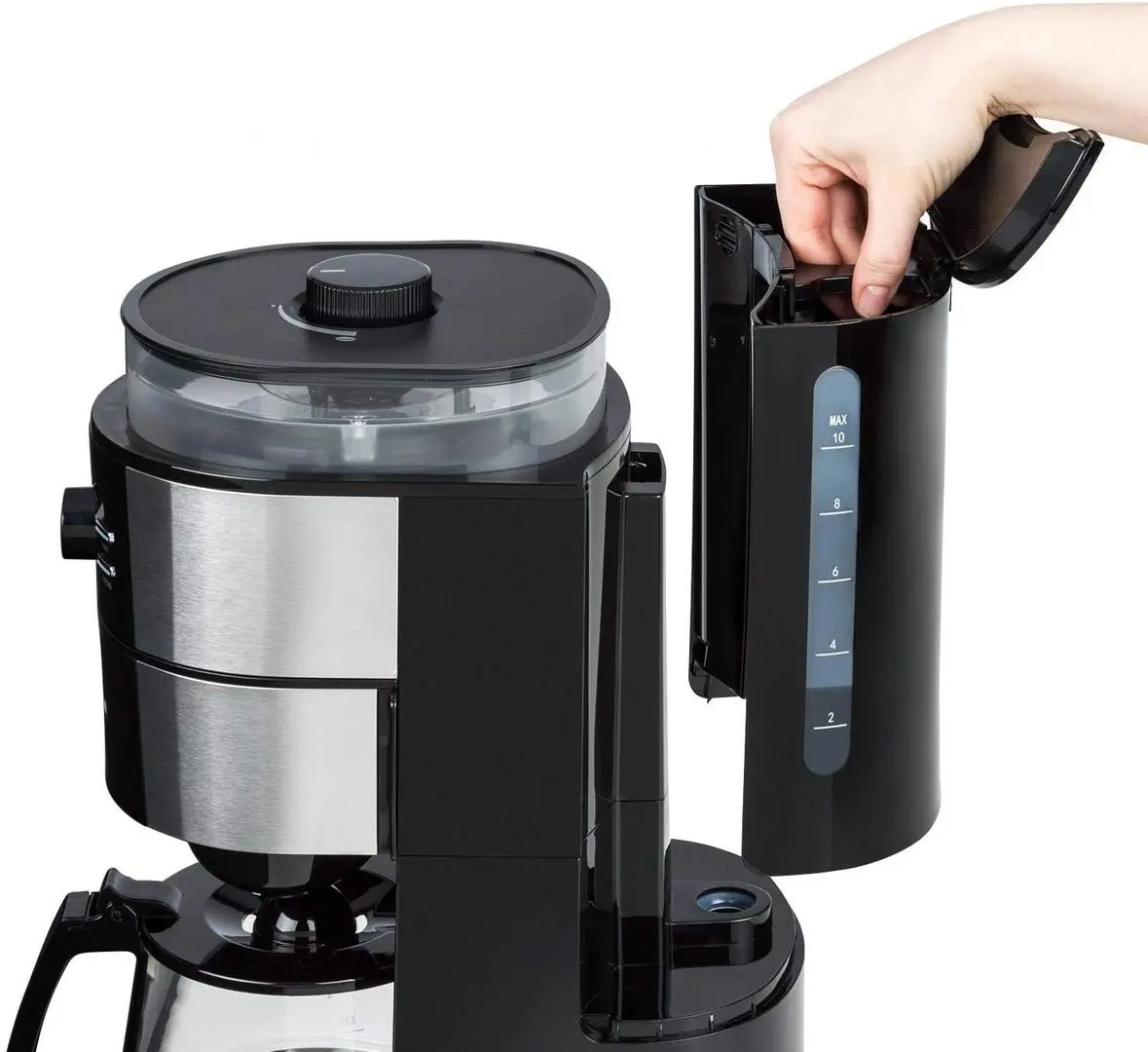 Cafetiera Klarstein Grind & Brew (Black/Inox)