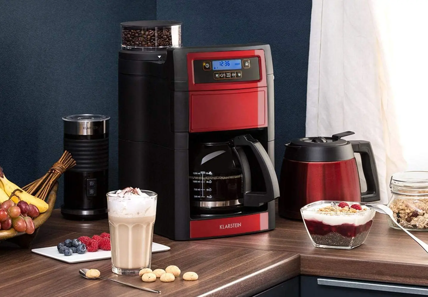 Cafetiera + термос Klarstein Aromatica II Duo (Red/Black)