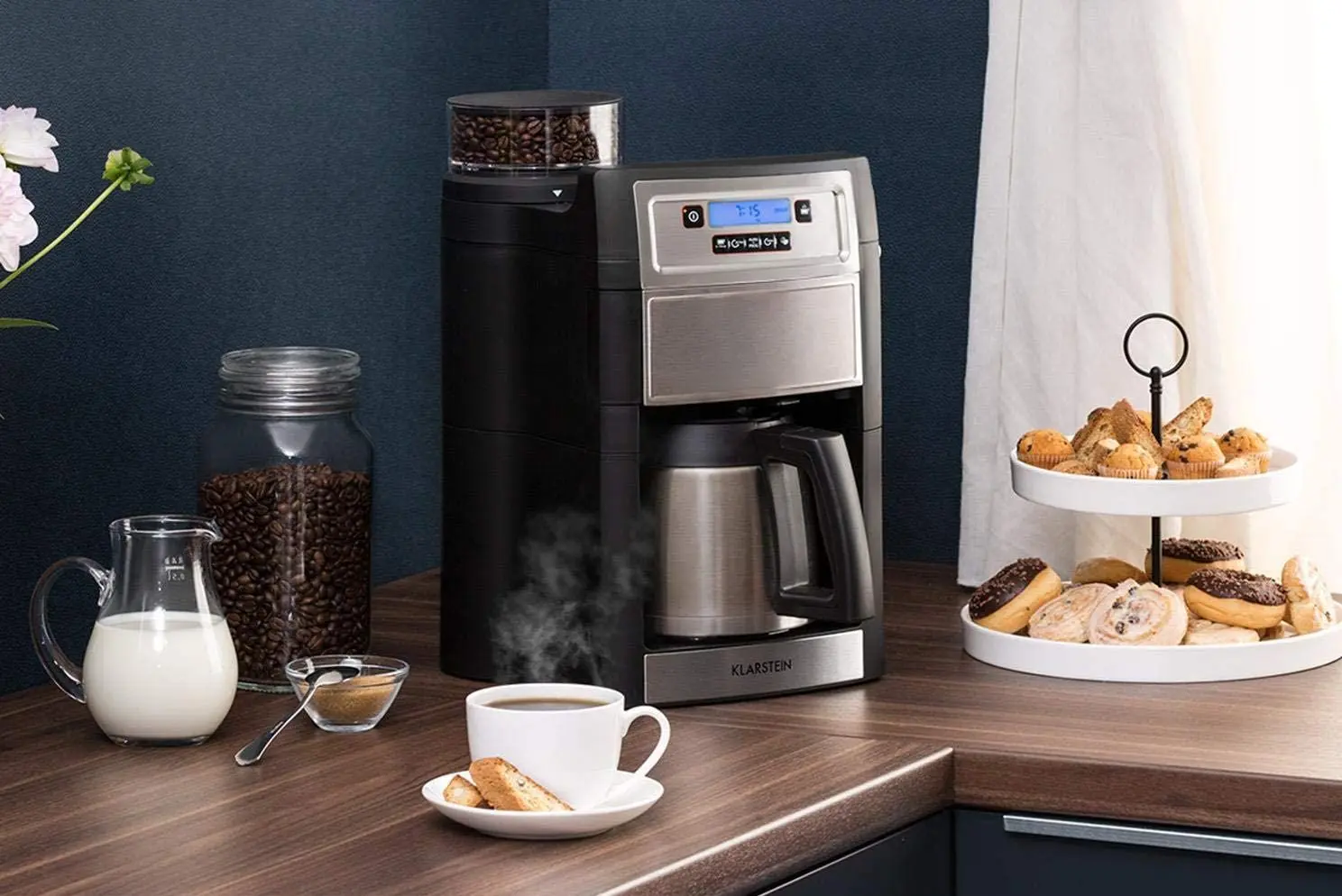 Cafetiera + termos Klarstein Aromatica II Thermo (Inox/Black)