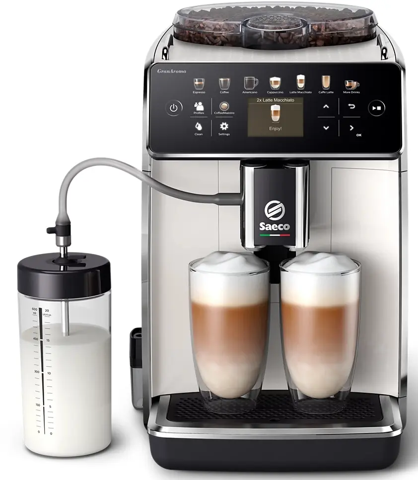 Aparat de cafea Saeco GranAroma SM6580/20 (White/Black)