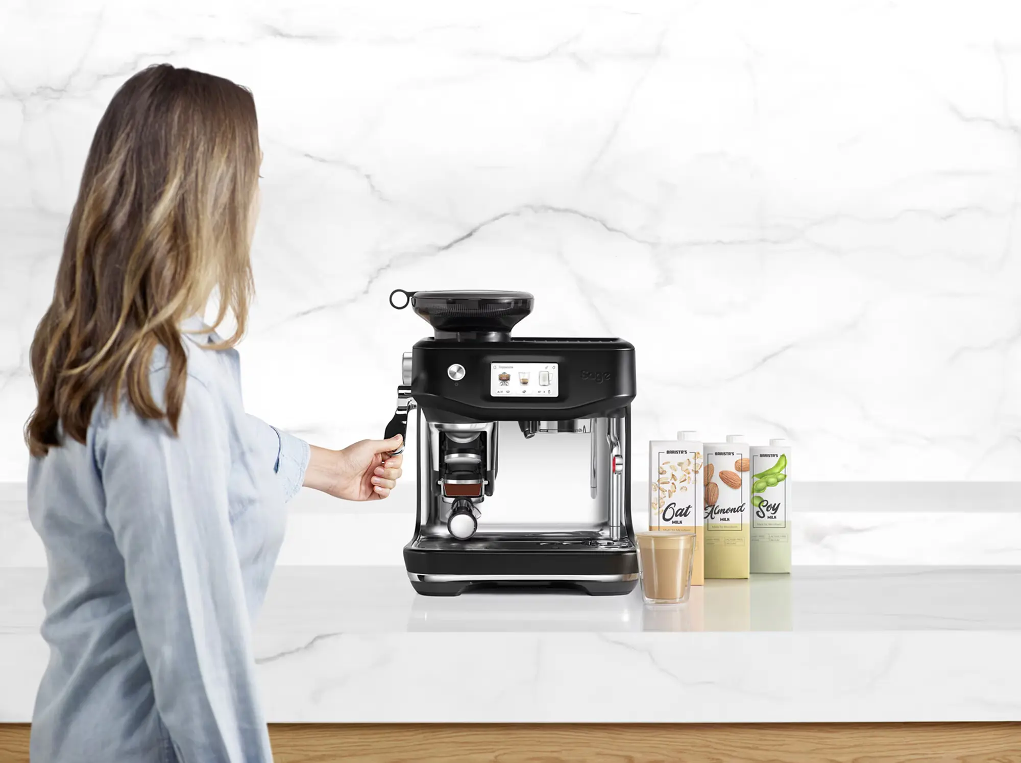 Aparat de cafea Sage The Barista Touch Impress SES881BTR (Black Truffle) - 3