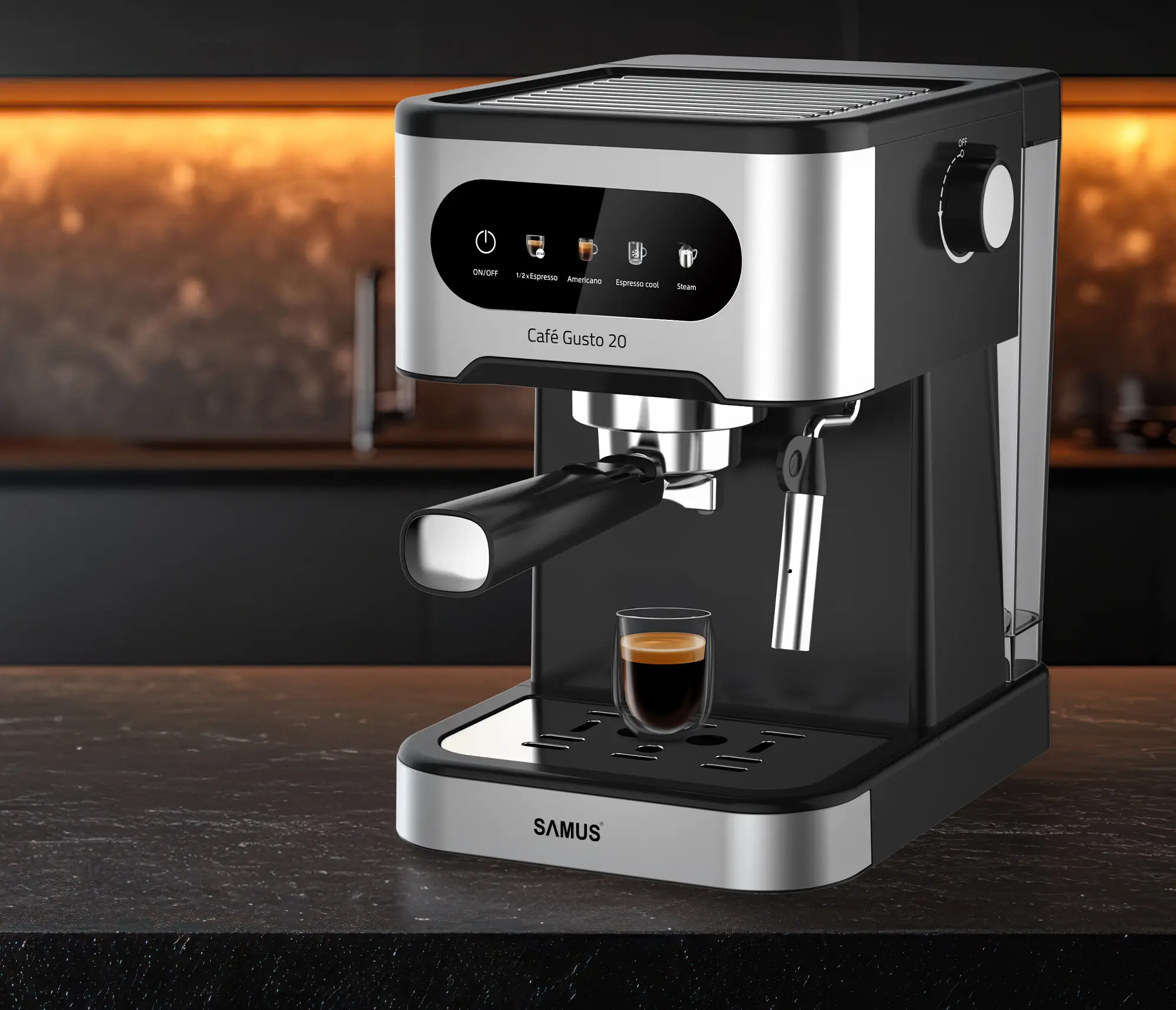 Aparat de cafea Samus Cafe Gusto 20 (Black/Inox)