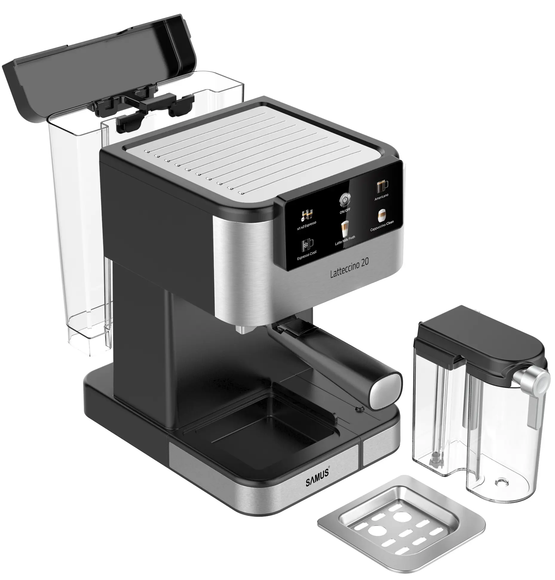 Aparat de cafea Samus Lattecino 20 (Black/Inox) - 3
