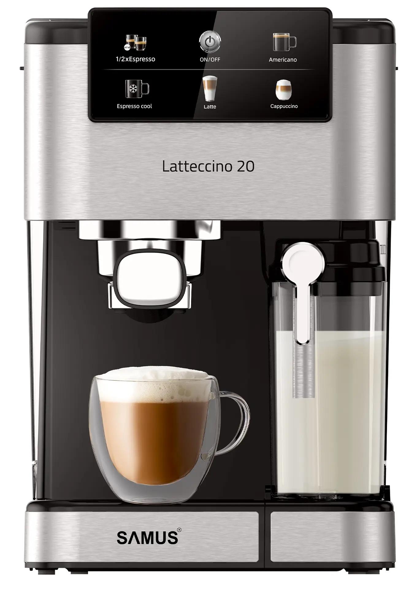 Aparat de cafea Samus Lattecino 20 (Black/Inox) - 4