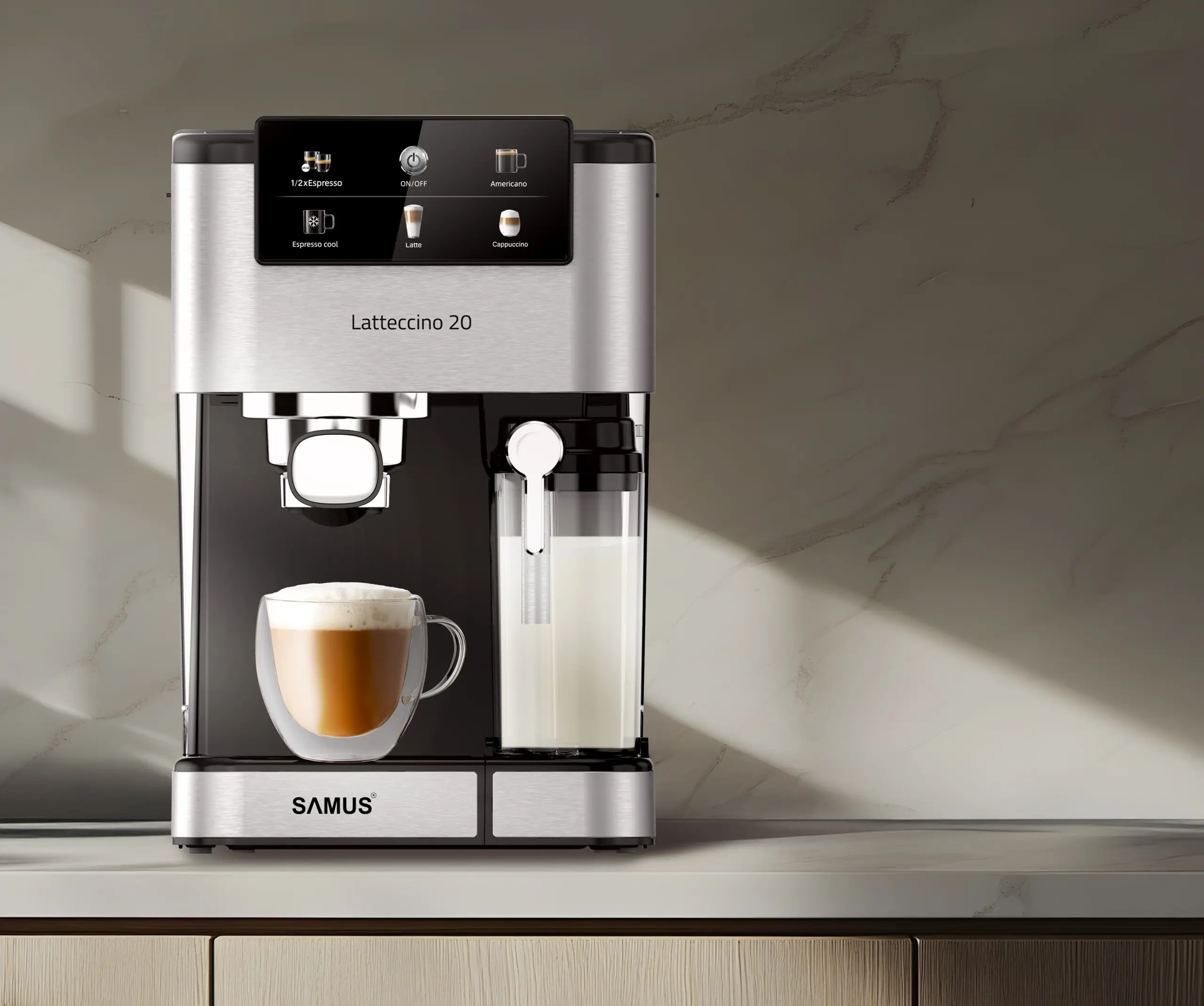 Aparat de cafea Samus Lattecino 20 (Black/Inox) - 5