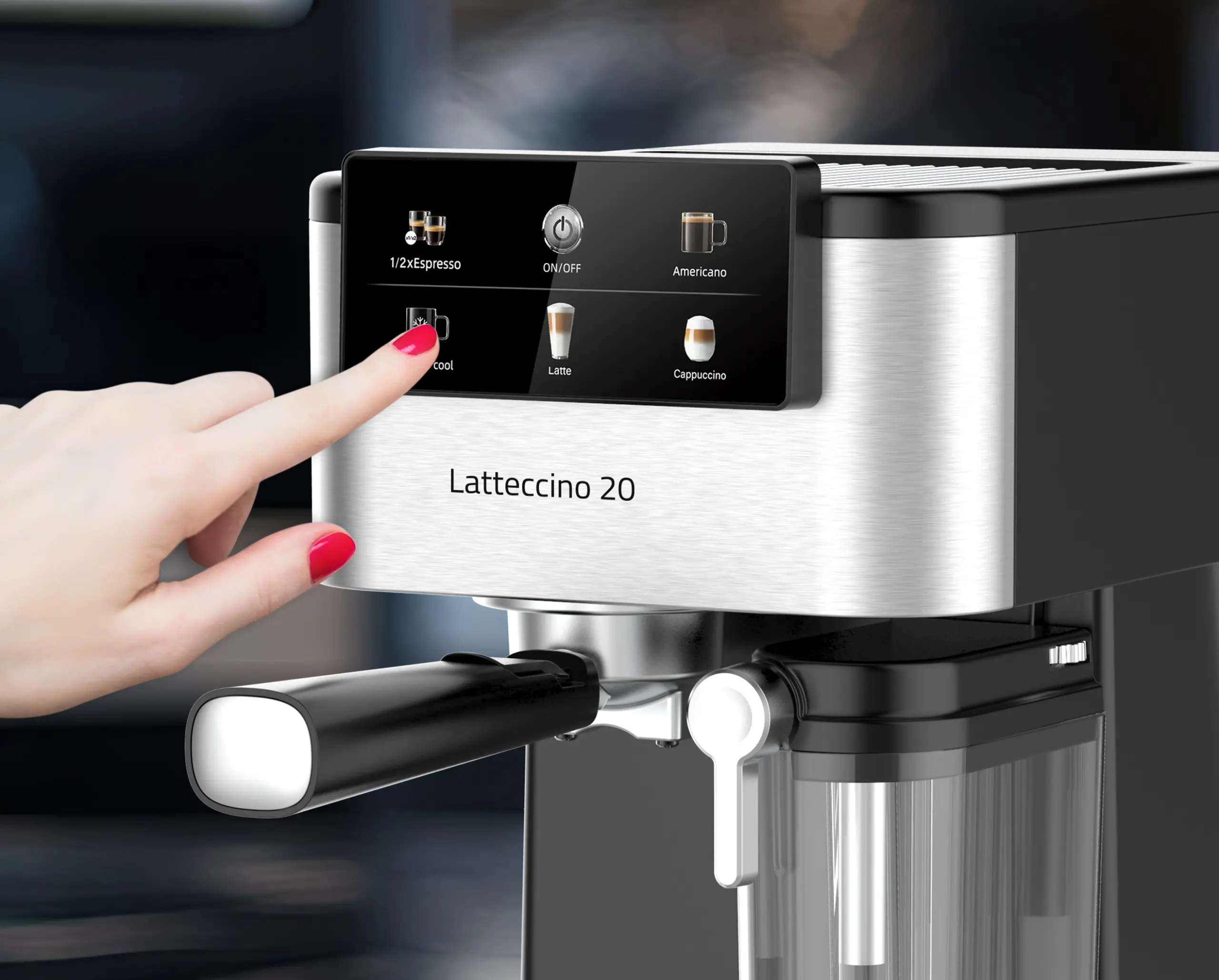 Aparat de cafea Samus Lattecino 20 (Black/Inox) - 6