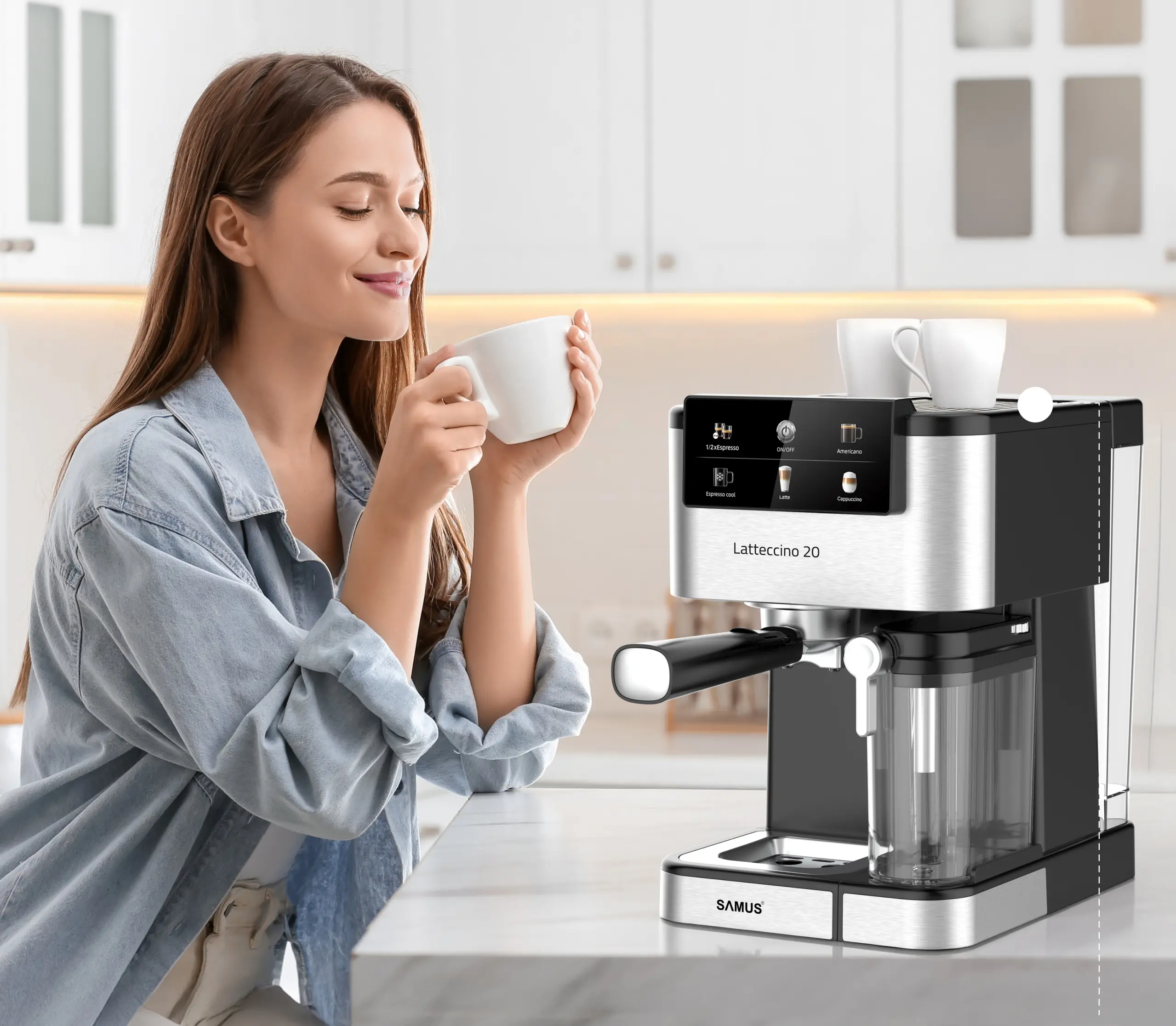 Aparat de cafea Samus Lattecino 20 (Black/Inox) - 7