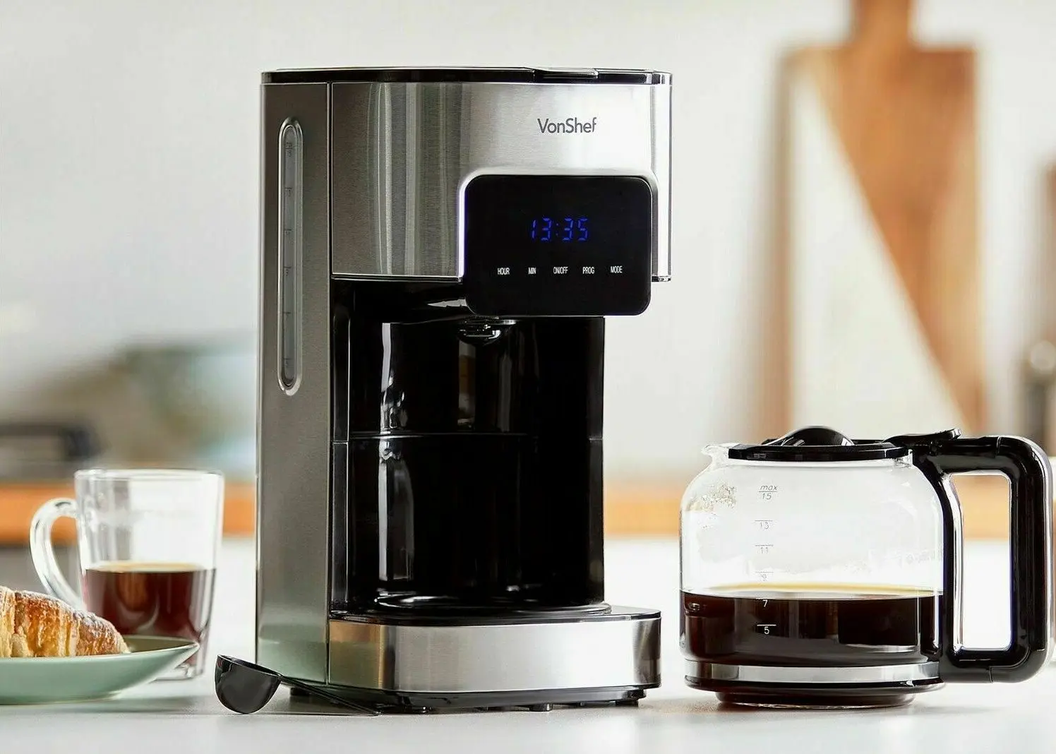 Кофеварка VonShef 2000096 (Inox) - 5