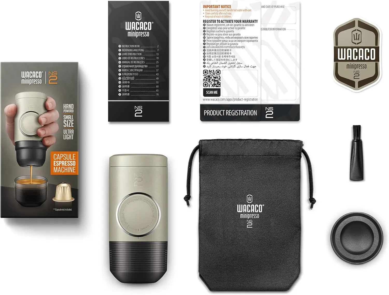 Портативная кофемашина Wacaco Minipresso NS2