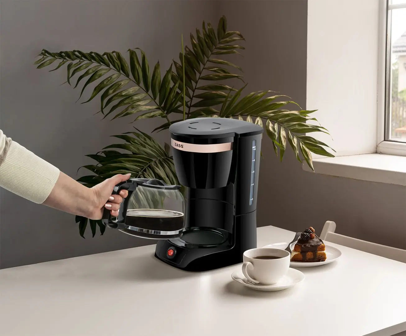 Cafetiera Zass ZCM 20 (Black/Rose Gold)