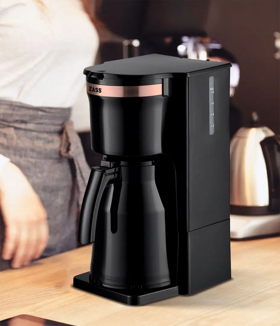 Кофеварка Zass ZCM 21 (Black/Rose Gold)
