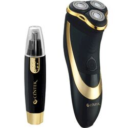Набор электробритва + триммер для носа Centek CT-2160 2020 (Gold/Black)