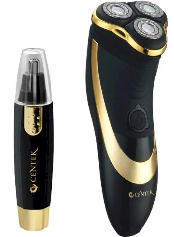 Набор электробритва + триммер для носа Centek CT-2160 2020 (Gold/Black)
