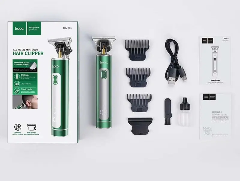 Trimmer Hoco DAR03 Breeze (Green) - 3