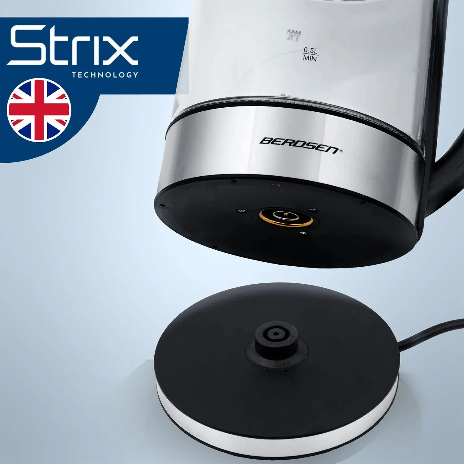 Электрочайник Berdsen BD-714 371400 (Inox/Transparent) - 9