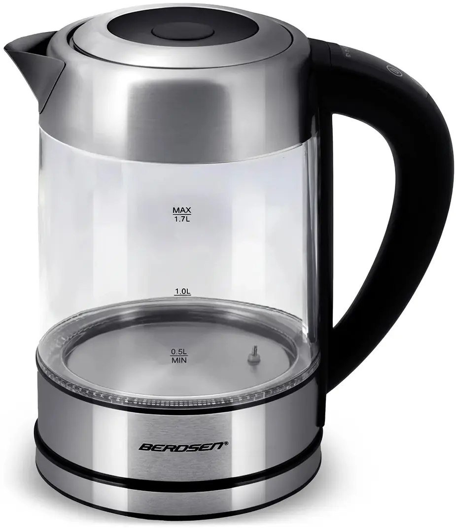 Электрочайник Berdsen BD-714 371400 (Inox/Transparent)