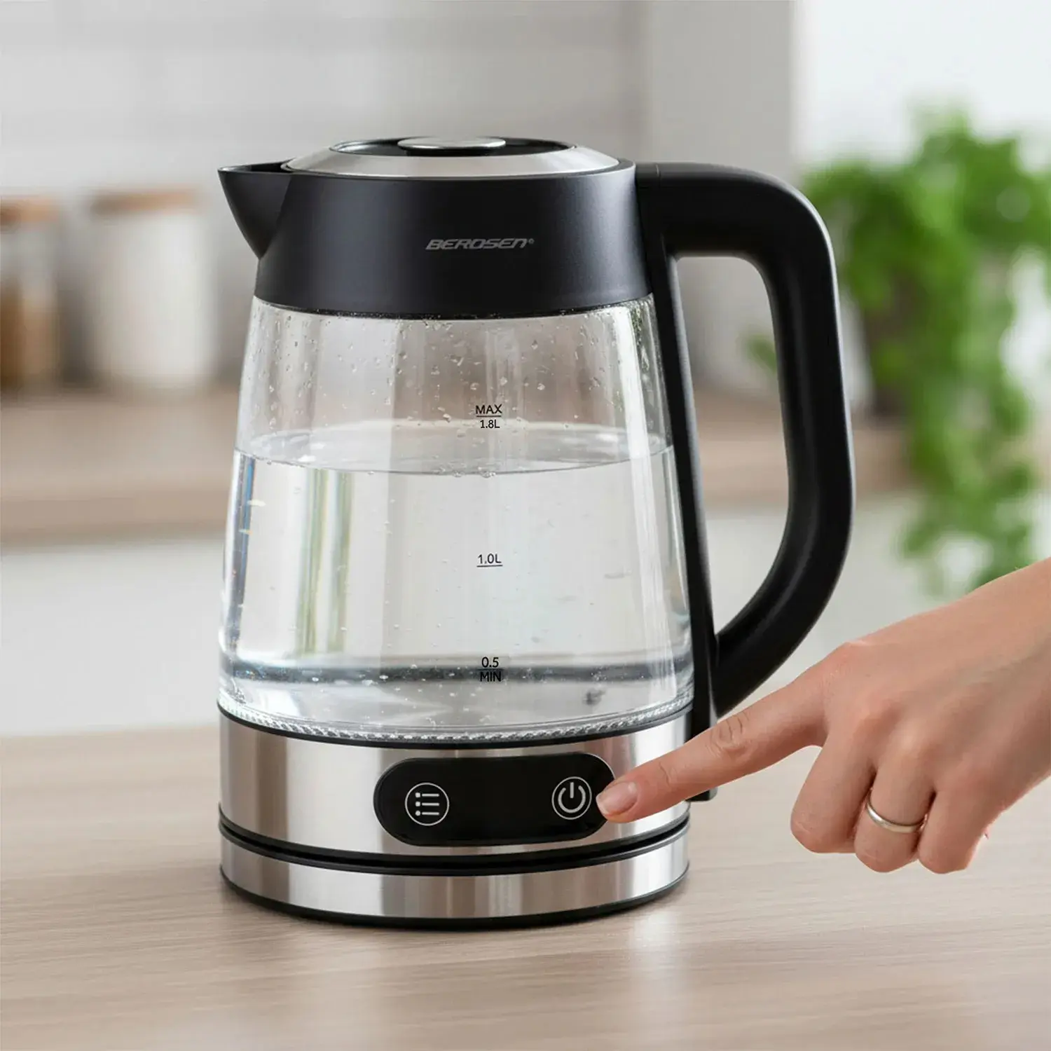Электрочайник Berdsen BD-715 371500 (Inox/Transparent) - 13