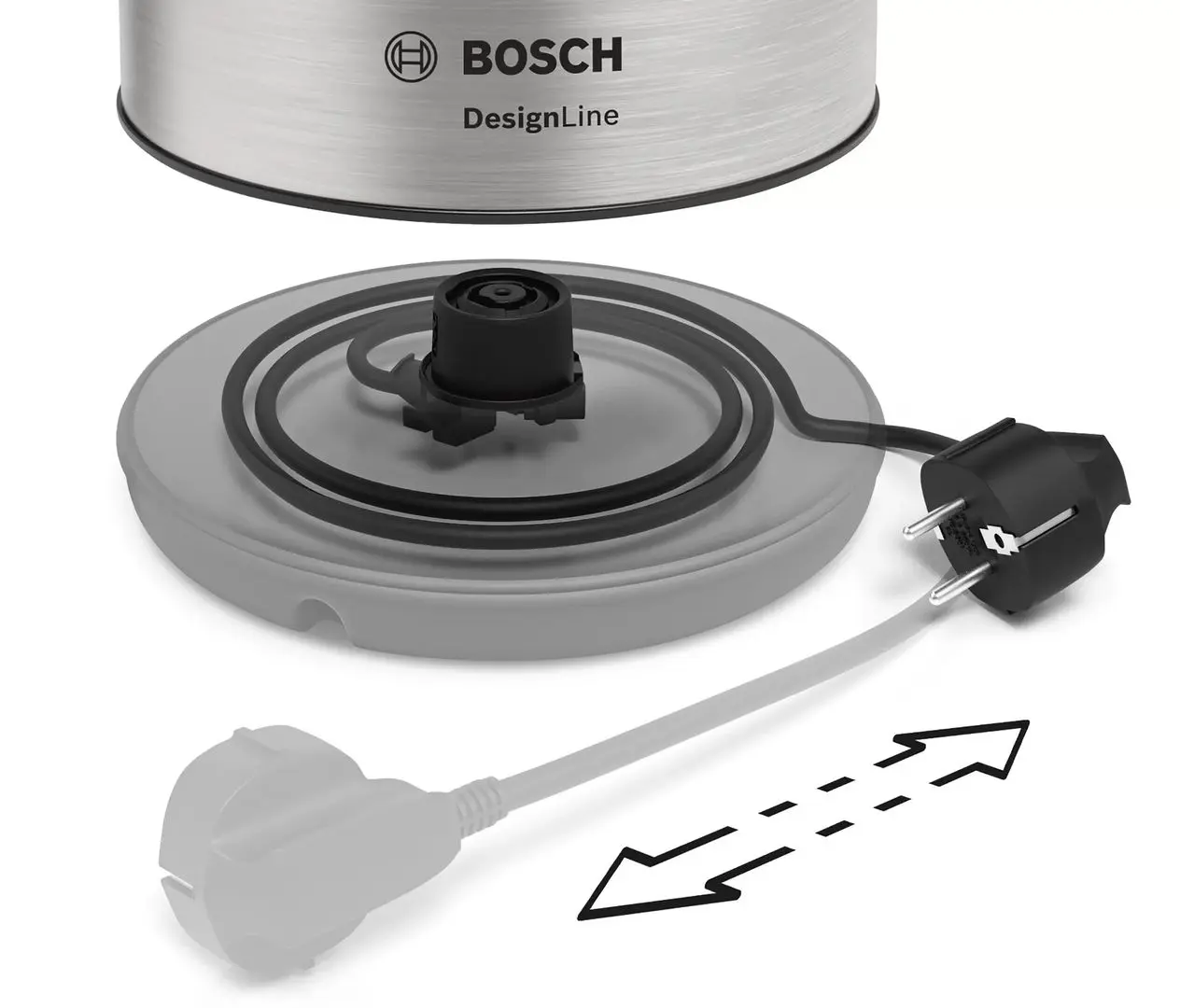 Fierbator electric Bosch DesignLine TWK3P420 (Black/Inox)