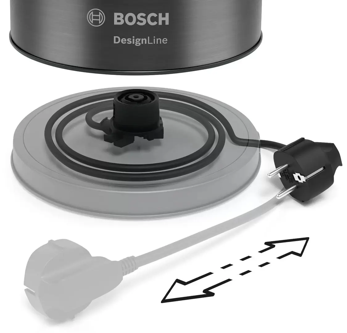 Fierbator electric Bosch DesignLine TWK3P475 (Grey/Black)