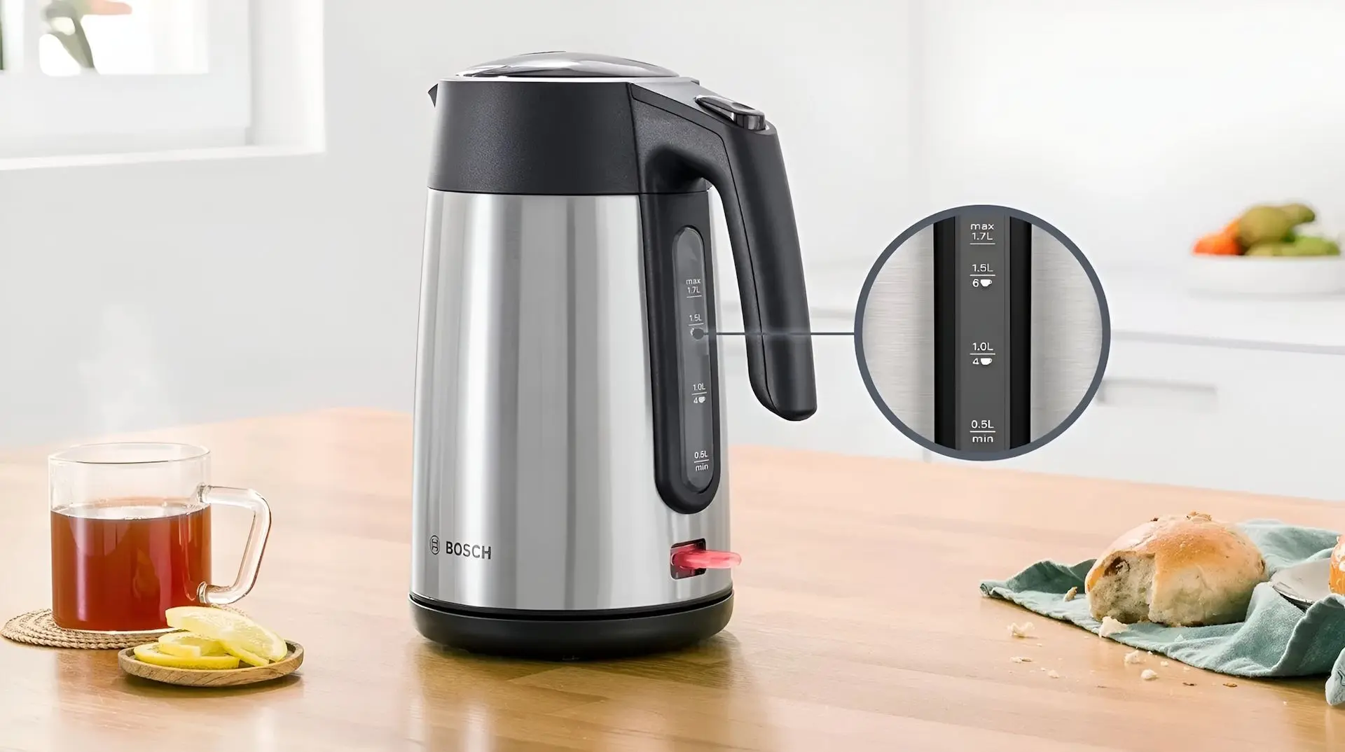 Электрочайник Bosch TWK7L460 (Inox/Black)