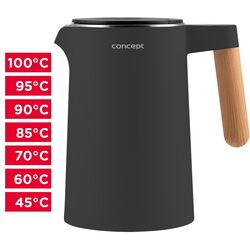 Электрочайник Concept RK3302 (Anthracite/Wood) Thumb