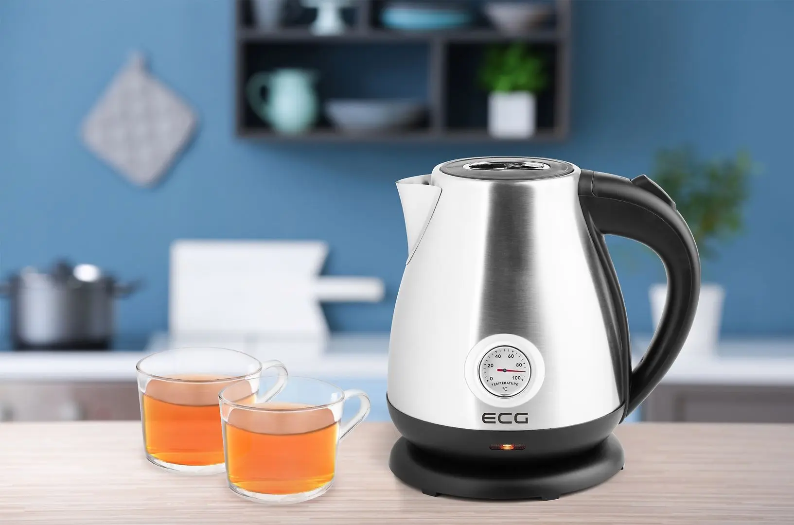 Электрочайник ECG RK 1705 Metallico (Inox/Black)