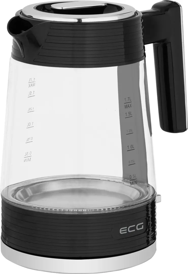 Fierbator electric ECG RK 1750 Stripe (Black/Transparent)