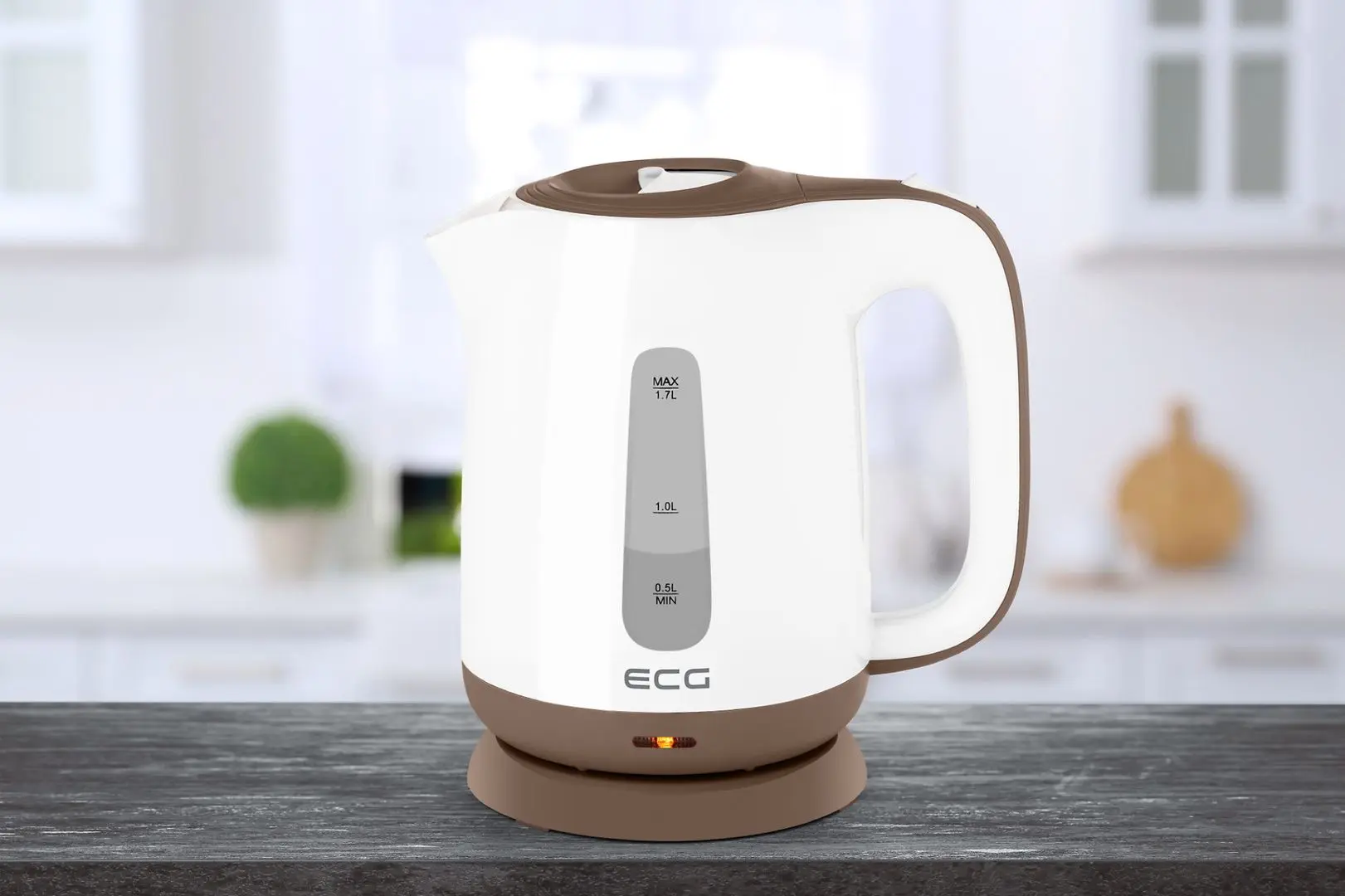 Электрочайник ECG RK 1759 Classica (White/Brown)