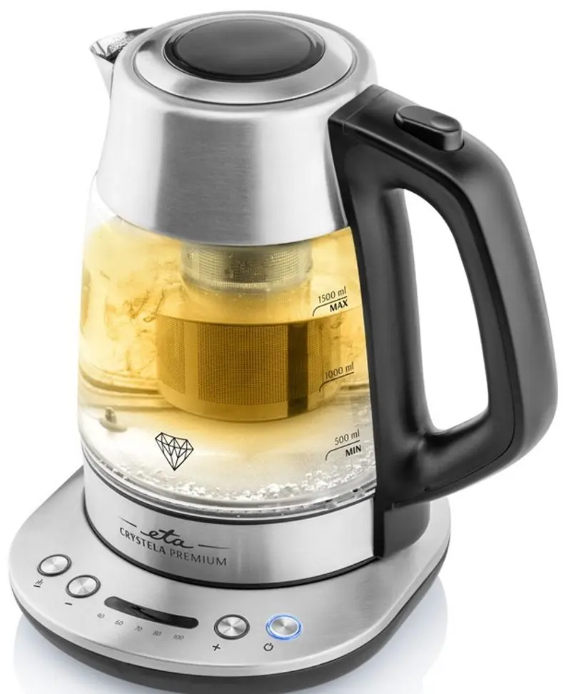 Fierbator electric ETA Crystela Premium 9153 90000 (Black/Silver)