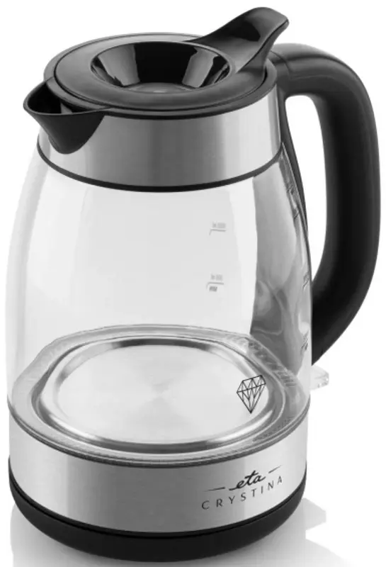 Электрочайник ETA Crystina 515390000 1.7l (Black/Silver) - 3