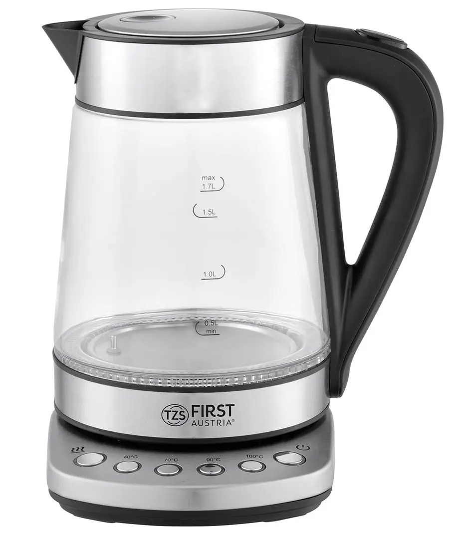 Электрочайник First FA-5405-9 (Black/Stainless)