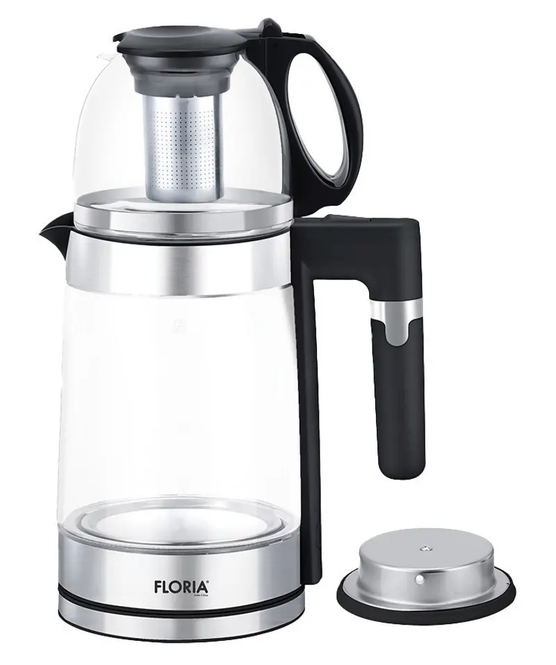 Электрочайник 2в1 Floria ZLN1757 (Inox/Black)
