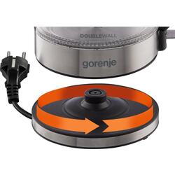 Электрочайник Gorenje K17GDW (Inox/Black) Thumb