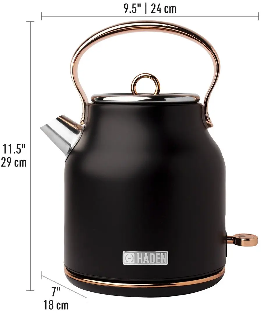 Электрочайник Haden Heritage (Black/Copper) - 8