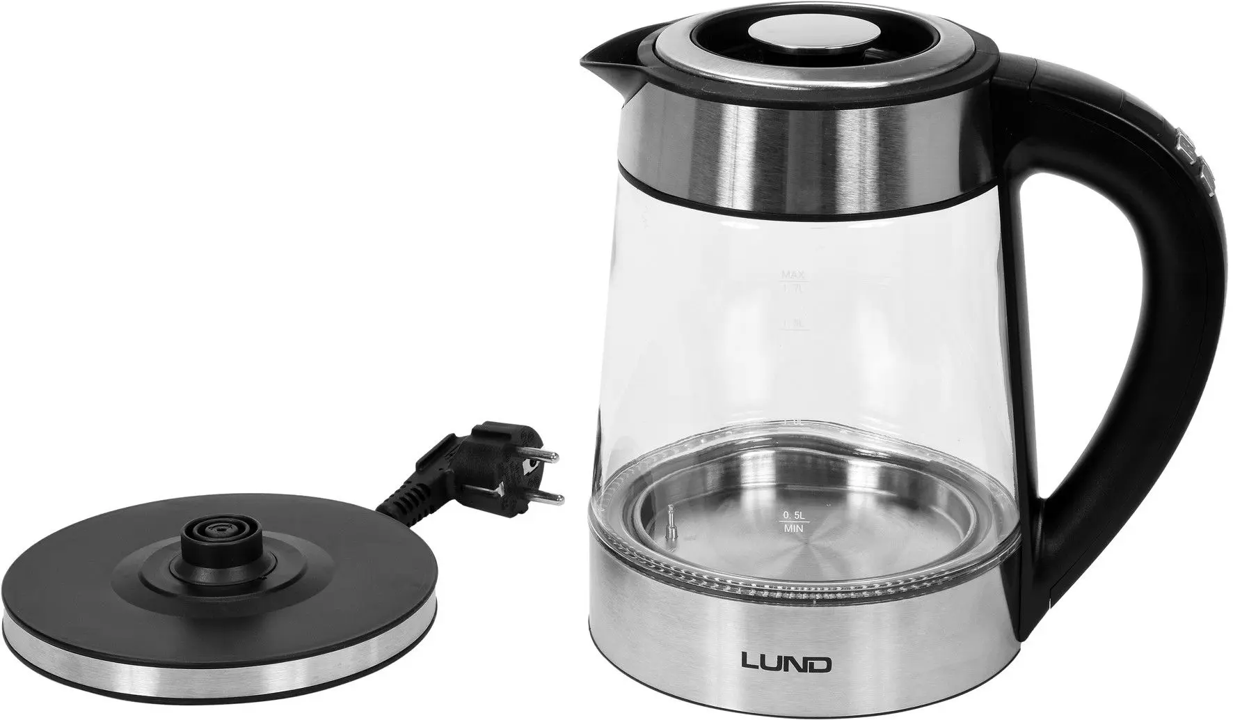 Электрочайник Lund 68173 (Inox/Black)