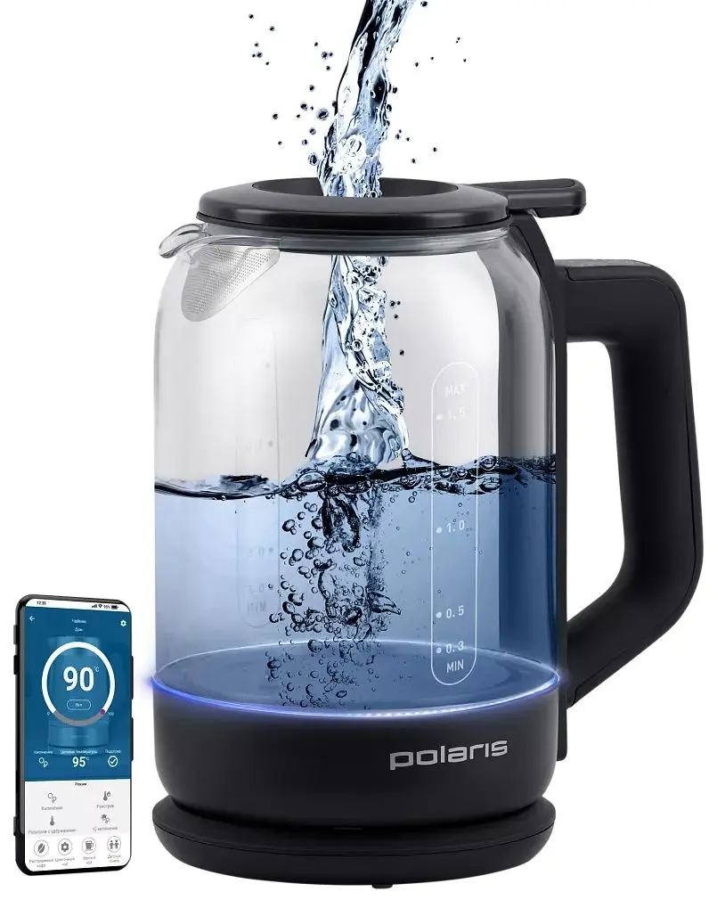 Электрочайник Polaris PWK 1712CGLD Wi-Fi IQ Home (Black)