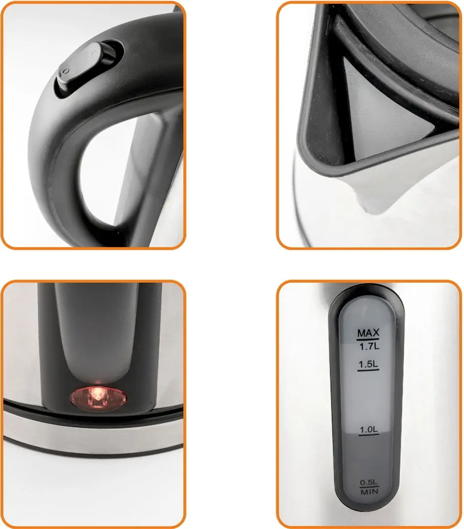 Электрочайник Somogyi HG VF 04 (Inox/Black)