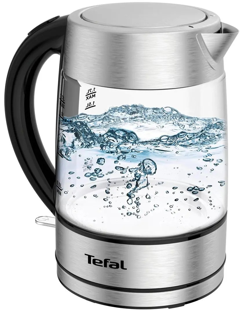 Ceainic electric Tefal Glass Kettle KI772 (Inox/Black)