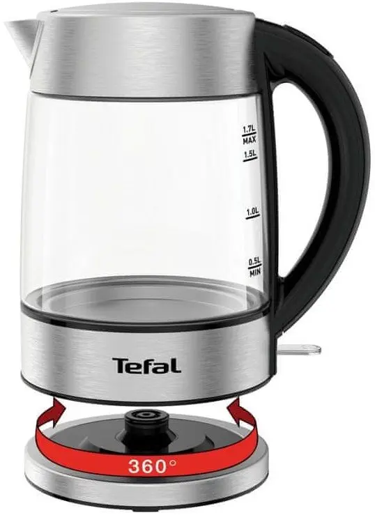 Ceainic electric Tefal Glass Kettle KI772 (Inox/Black)