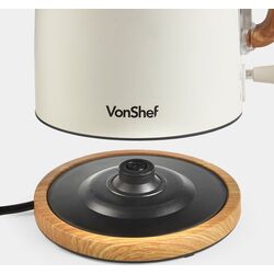 Fierbator electric VonShef Fika 2000173 (Cream/Wood) Thumb