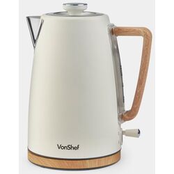 Электрочайник VonShef Fika 2000173 (Cream/Wood)