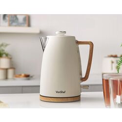 Fierbator electric VonShef Fika 2000173 (Cream/Wood) Thumb