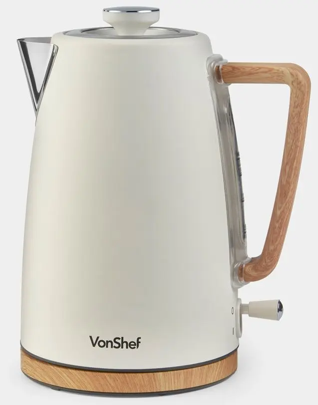 Fierbator electric VonShef Fika 2000173 (Cream/Wood)